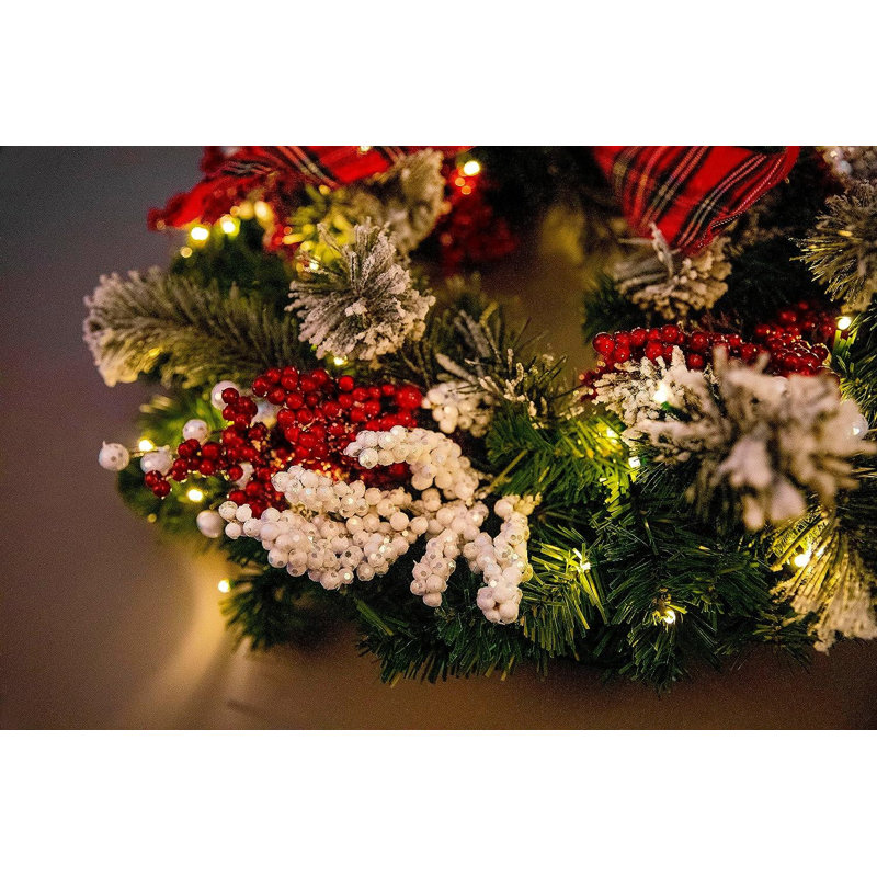 Faux PVC 23.62cm Christmas Wreath