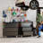 35" H Metal Garage Storage Cabinet With Wheels,roolling Tool Storage Cabinet With 3 Drawers And Pegboard For Garage, Home, Office,assembly Required,black