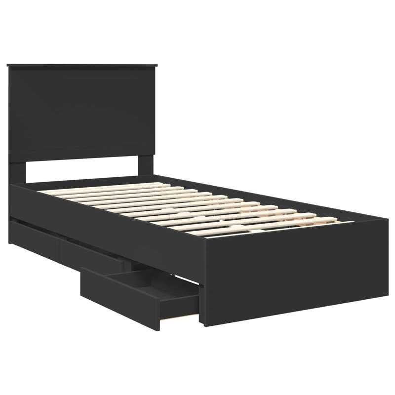 Bed, Black, Single (3')