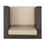 Fauteuil club d'extérieur en bois d'acacia