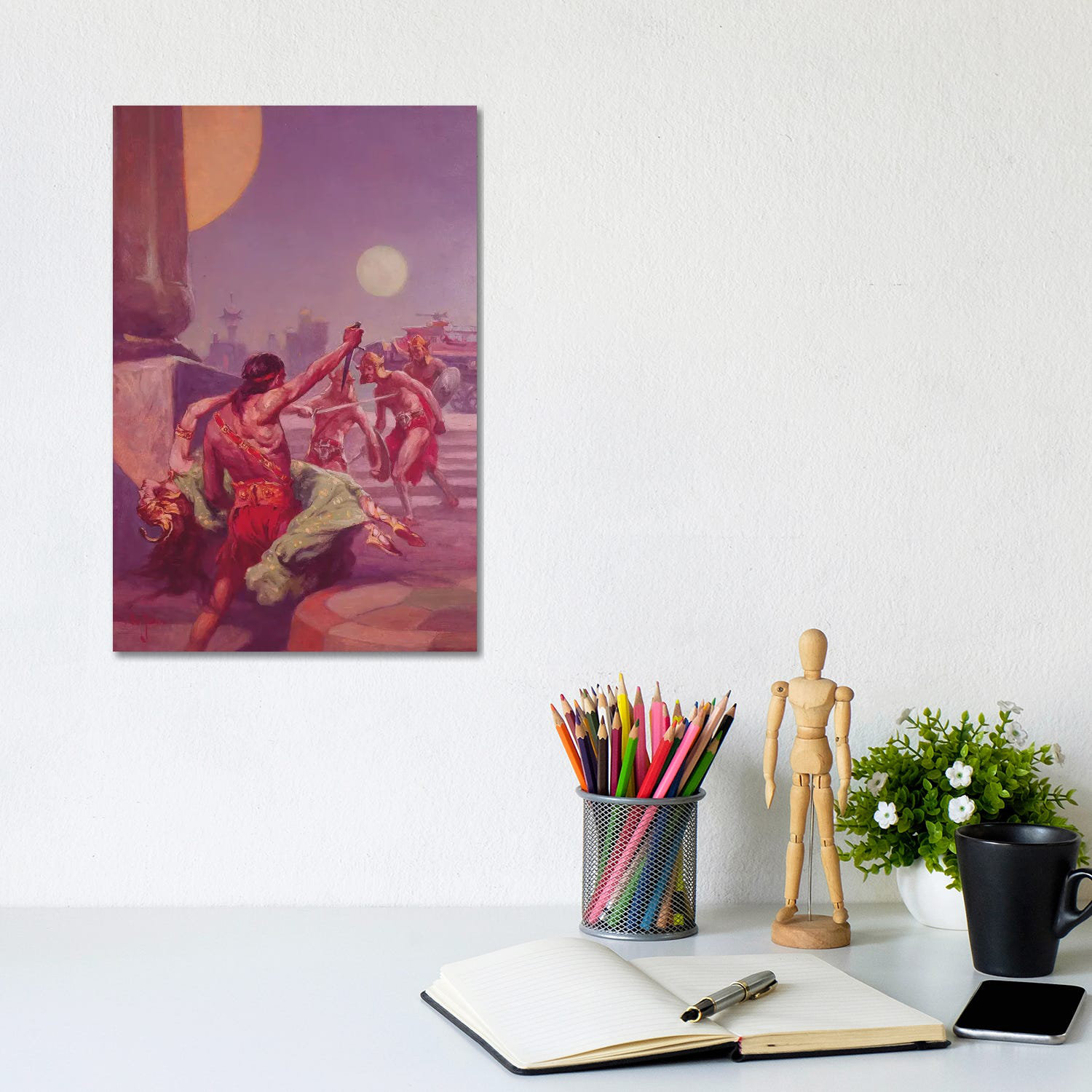 Bless international The Mastermind Of Mars On Canvas by J. Allen St. John  Painting | Wayfair
