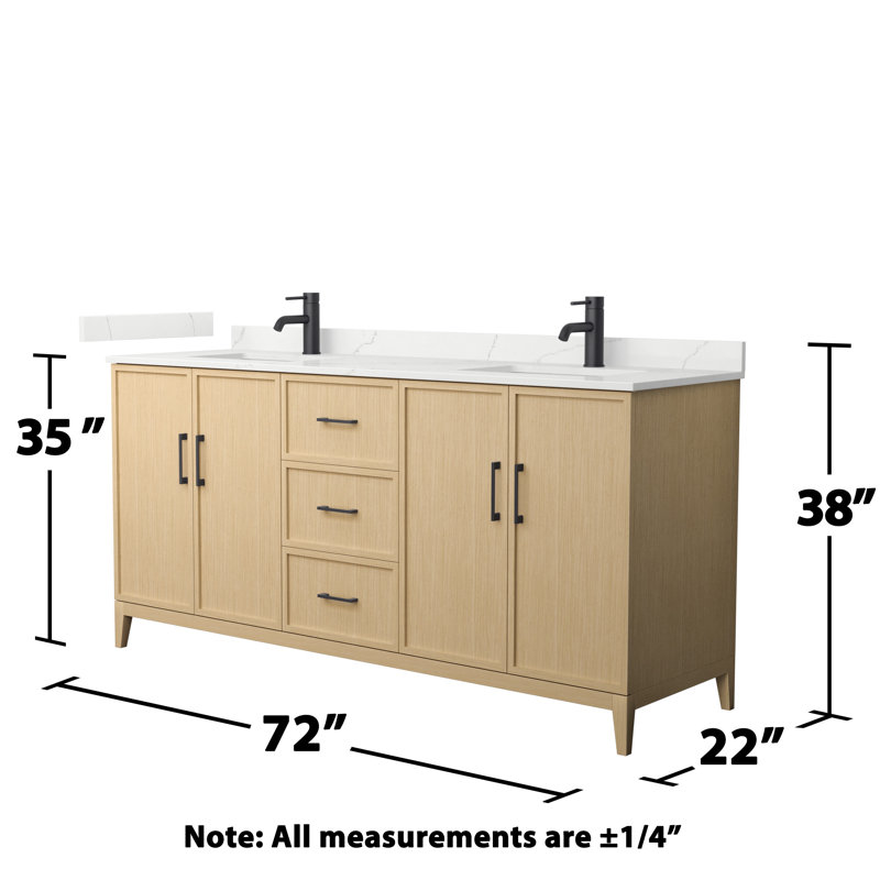 Elan 66'' W Vanity, 8" Center, White / Brushed Nickel, 60'' W