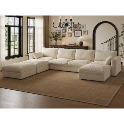 Canapé modulaire de 128 po avec rangement