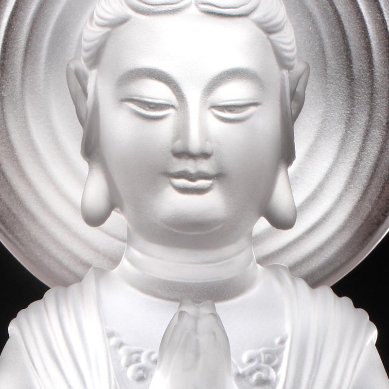 Light Exists Because of Love Buddha, Hechang Guanyin, Wish (Special Edition) Crystal Figurine