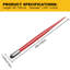 125cm Powder Coated Steel Hay Bale Spear, 2041kg Load Capacity with 2pcs 43cm Stabilizer Spears, Quick Attach Fit for Tractors & Loaders-1537935746