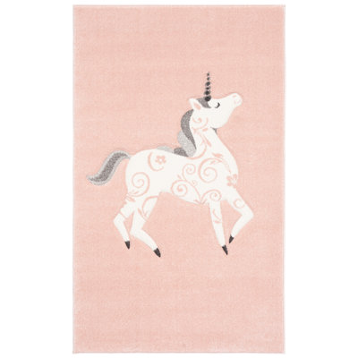 Tapis ivoire/rose