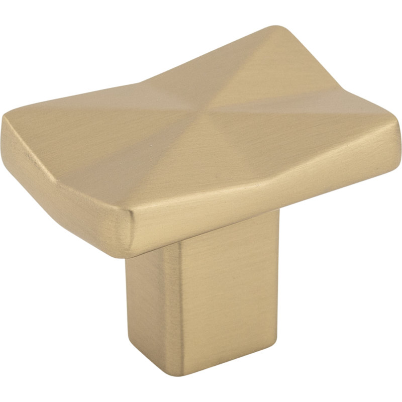 Quilted 1 1/4" Length Rectangle Knob, Honey Bronze