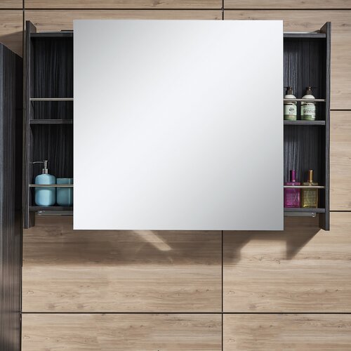 Ivy Bronx Ousley 42'' W 31.5'' H Surface Framed Medicine Cabinet with ...