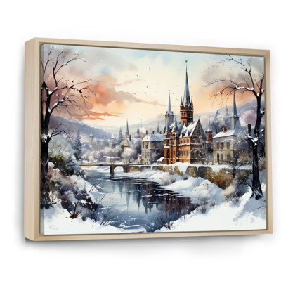 «Wonderful Castle Winter At Christmas - Winter Landscape», art mural