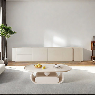 Simple Style Wood TV Stand and Coffee Table