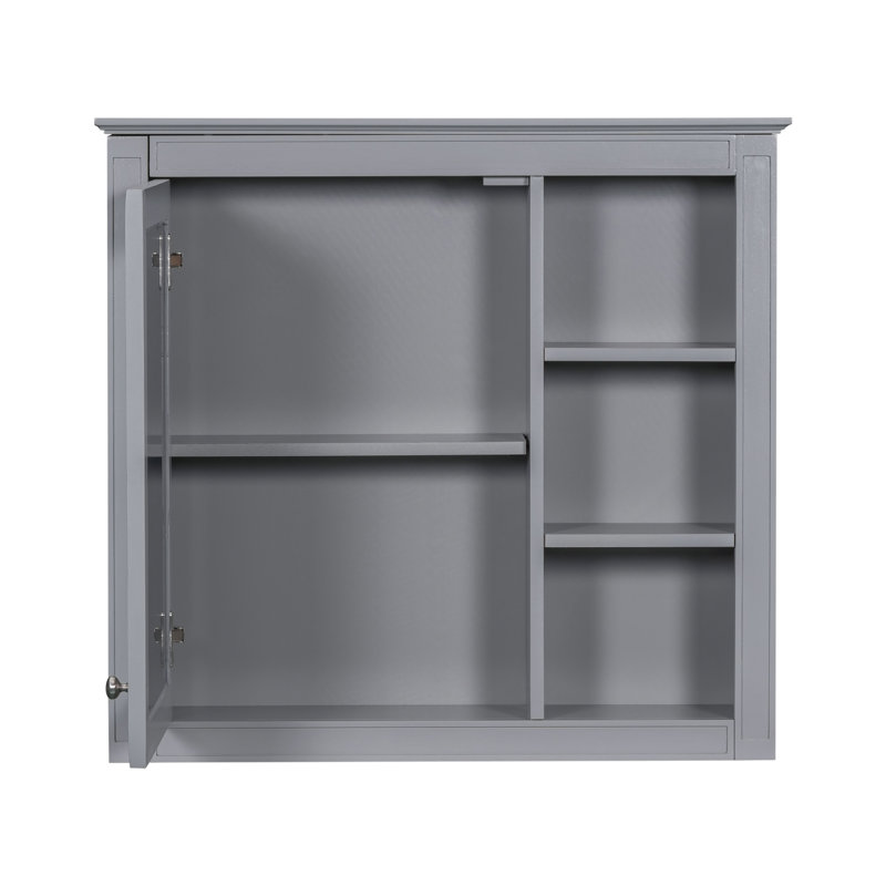 Armoire de rangement murale pour salle de bain, 28 po x 29,92 po, Gris