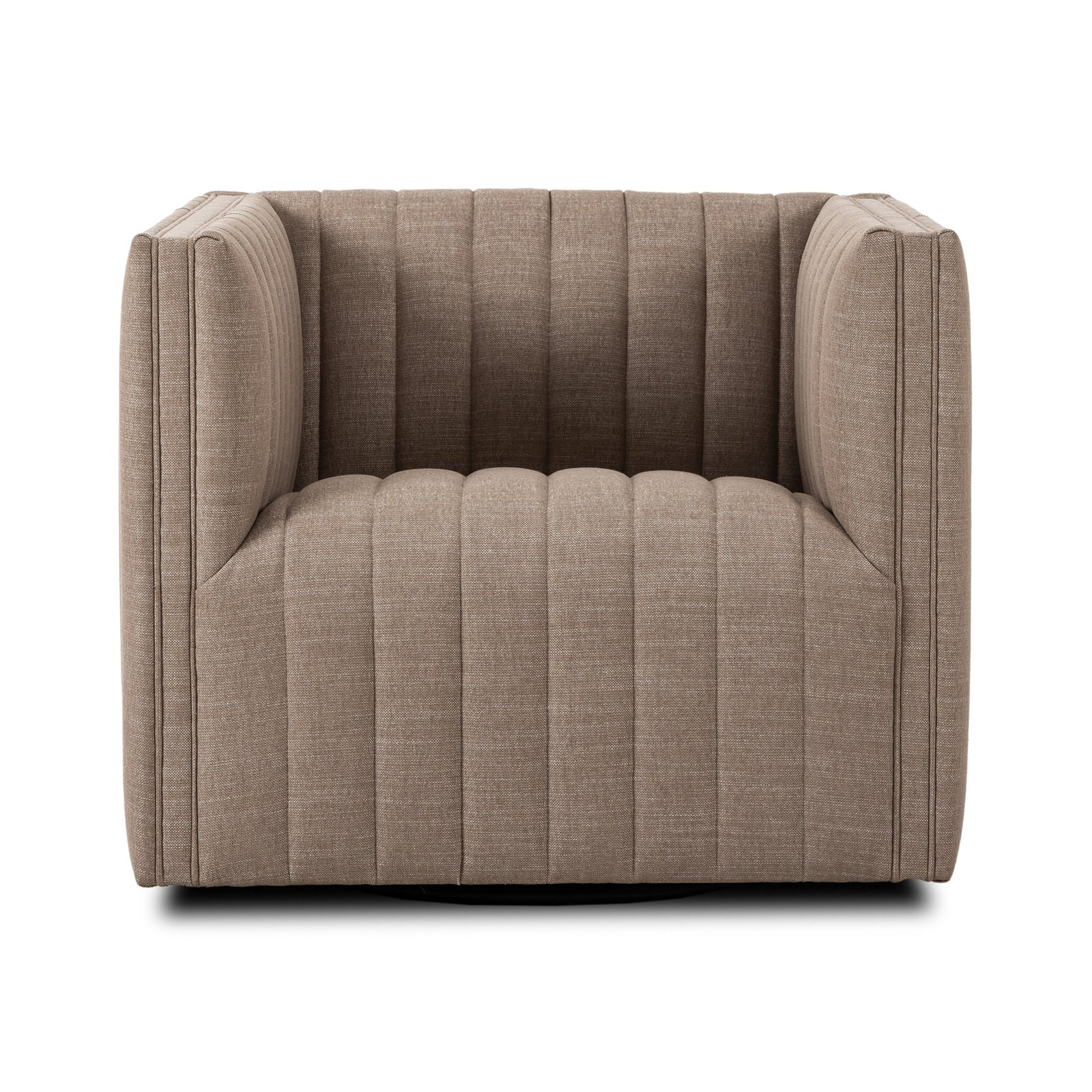 Brandt Swivel Armchair, Crypton Nomad Taupe Polyester Blend