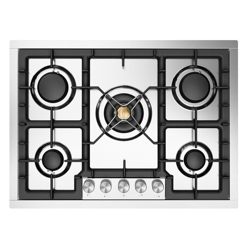 ILVE Professional Plus II 30 inch Built-In Gas Cooktop with 5 Burners, in Stainless Steel, Natural Gas