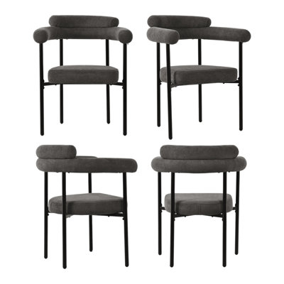 Dining Chairs Set Of 4 Upholstered Armchairs