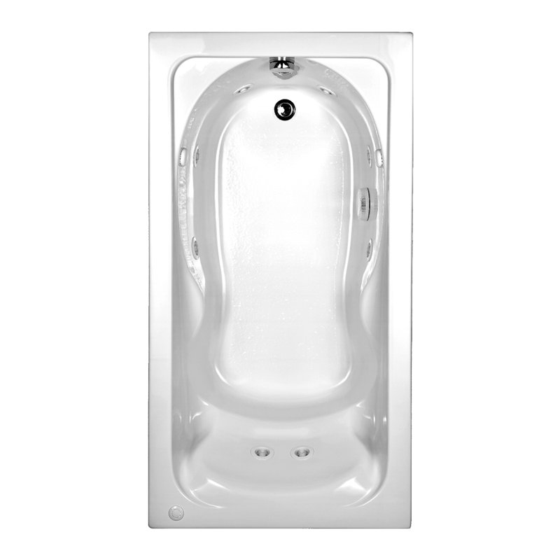 Baignoire tourbillon 60 po. X 32 po. Avec système d'hydromassage Cadet, Argent