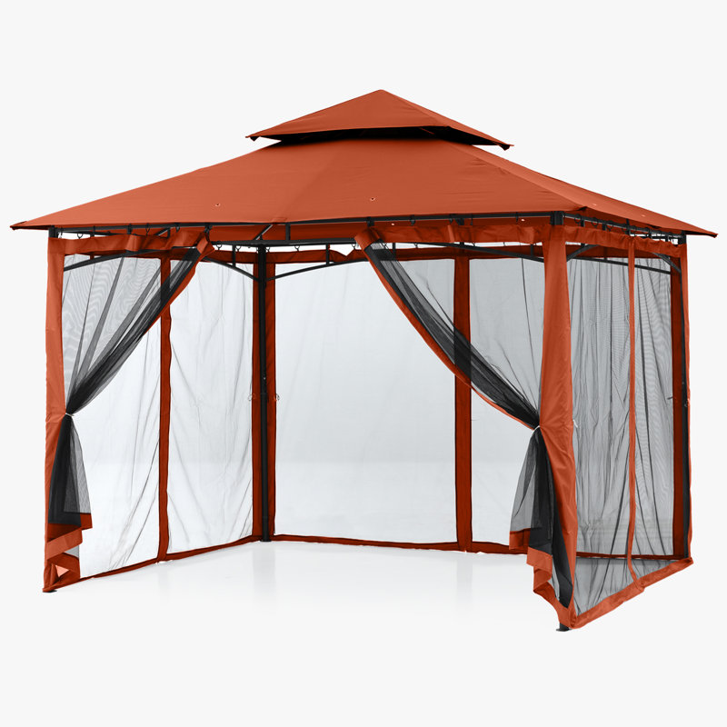 Steel Patio The Soft Roof Gazebos, Rust Red, 11 Ft. W x 11 Ft.