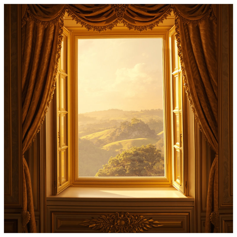 Scenic Window View Double Sided Throw Pillows, 16 x 16 pouces