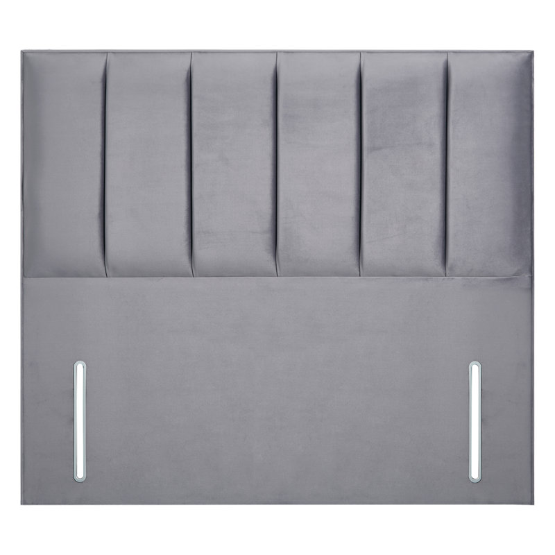 Wirksworth Upholstered Headboard, Small Double (4'), Plush Steel, Velvet