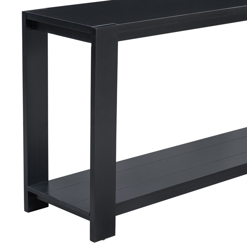 Minimalist Console Table with Bottom Shelf and Four Legs | Versatile Entryway, Hallway, Living Room, Foyer, Corridor Accent Table