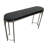 Contemporary Narrow Sofa Console Table With Quartz Top - Decorative Console Table For Entryway, Foyer, And Hallway Decor Accent - 54", Black