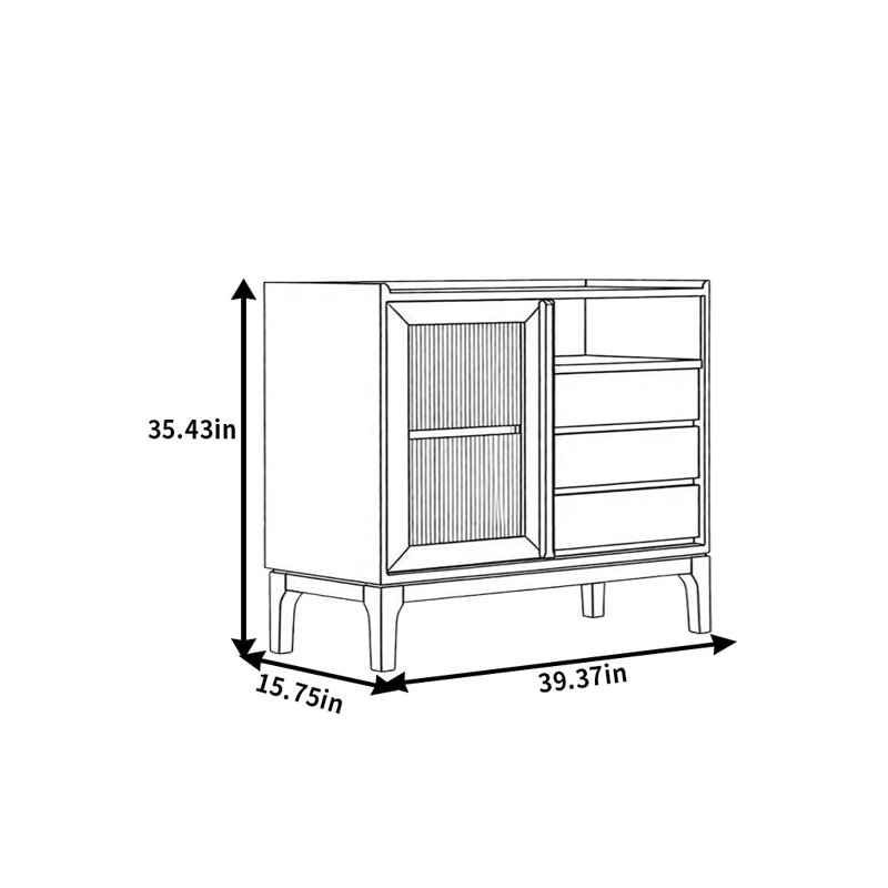 Buffet Classical Country, 35.43" H x 39.37" W x 15.75" D