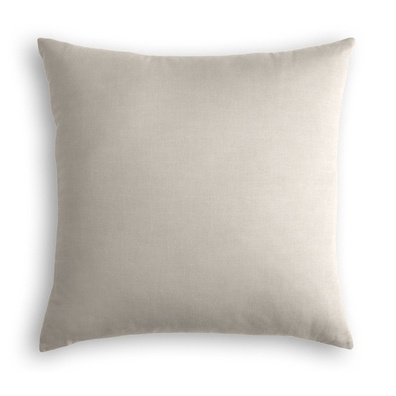 Linen Reversible Pillow Cover, Taupe, Down, 24" x 24"
