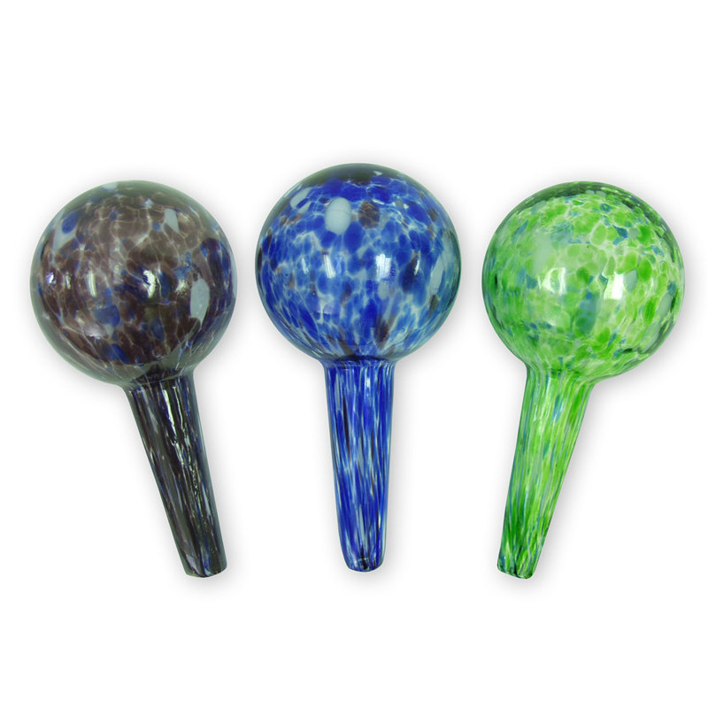 Weather Resistant Glass Abstract Plant Quencher