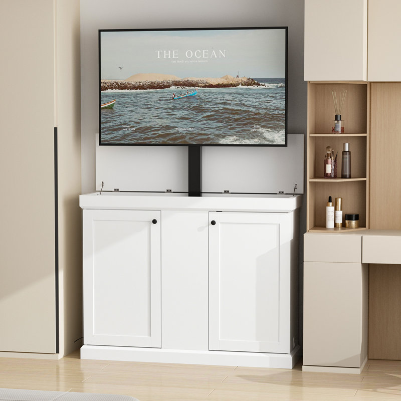 Meuble télé l 50,4 po x P 13,75 po x H 39,2 po, White