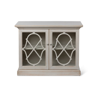 Adeline Wood Console With Glass Doors