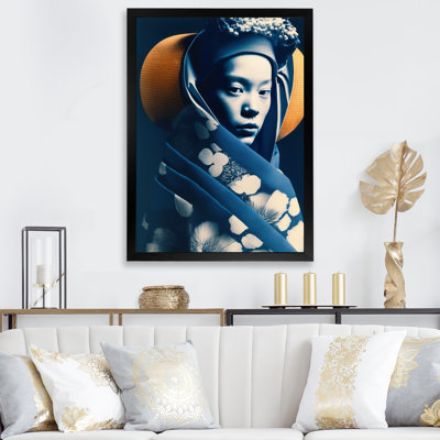 " Avant Garde Model In Gold And Retro Blue I "