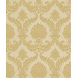 Cottage Chic Cottage Chic Damask Italian Vinyl on Non-woven 33' L x 21" W Wallpaper Roll