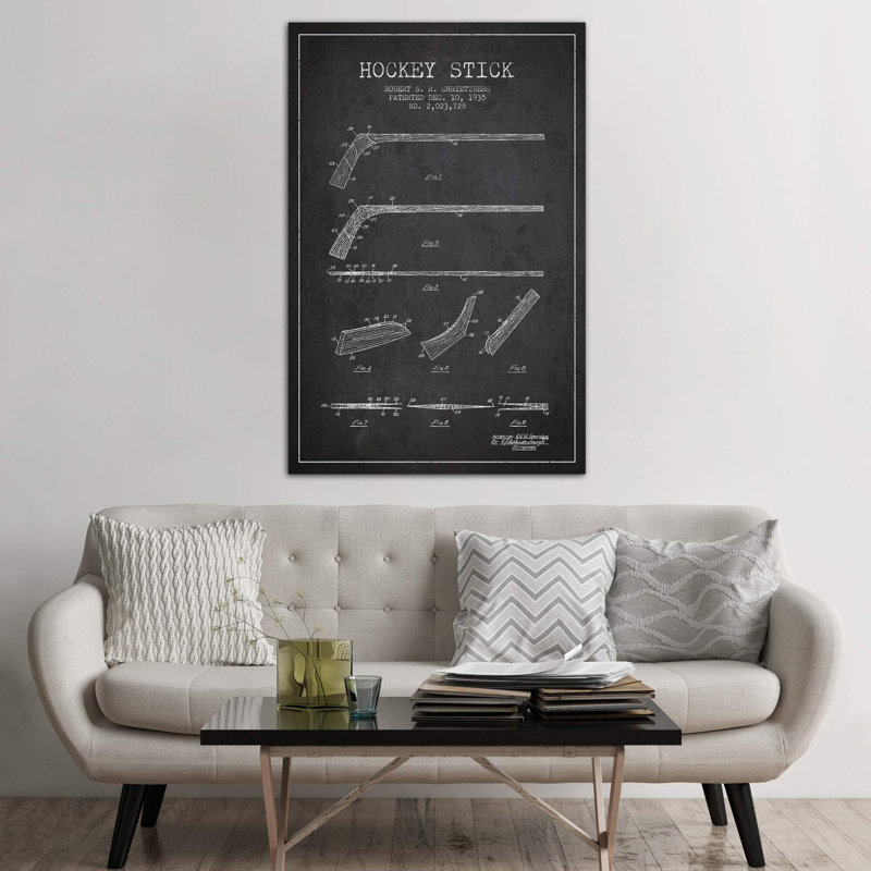 Hockey Stick by Aged Pixel - Wrapped Canvas Print, 66.04 cm H x 45.72 cm W x 1.91 cm D