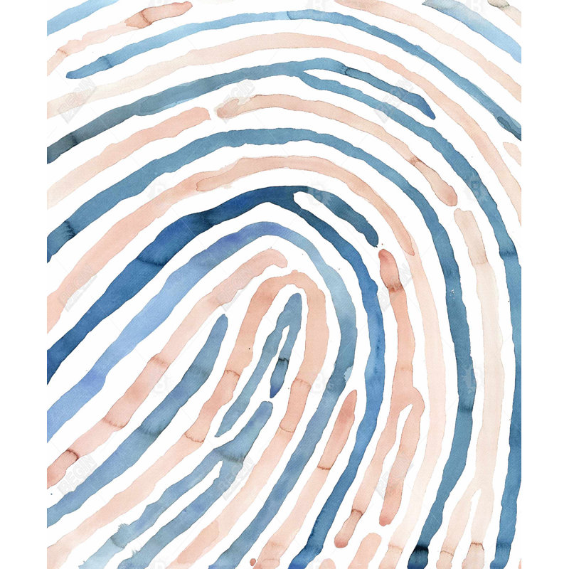 Fingerprint - Miscellaneous Illustrative Framed Canvas Art