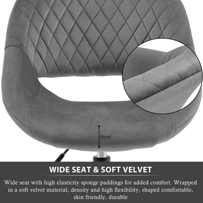 Atoria Velvet Conference Chair, Grey