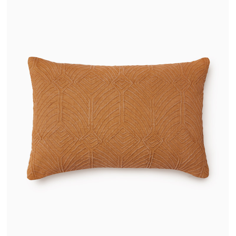 Ruggenti Linen Lumbar Pillow Cover & Insert, Russet