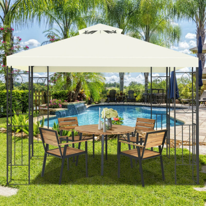 10 Ft. W x 10 Ft. D Steel Patio Gazebo