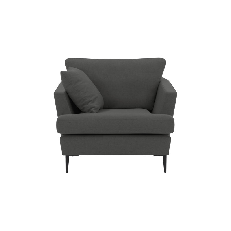 Jovany Velvet Armchair, Dark Grey