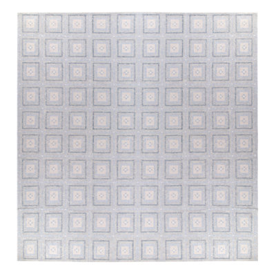 Scandinavian Silk Geometric Area Rug