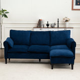 L-shaped Sofa with Footstools and Storage