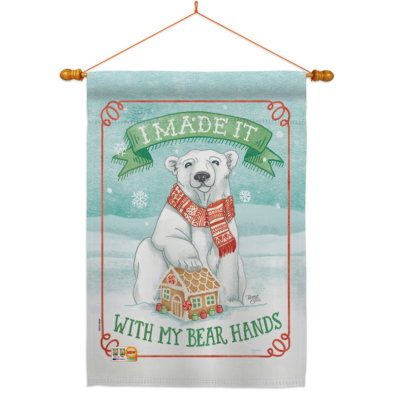 Double Sided 40'' H x 28'' W Polyester Christmas Flag Set