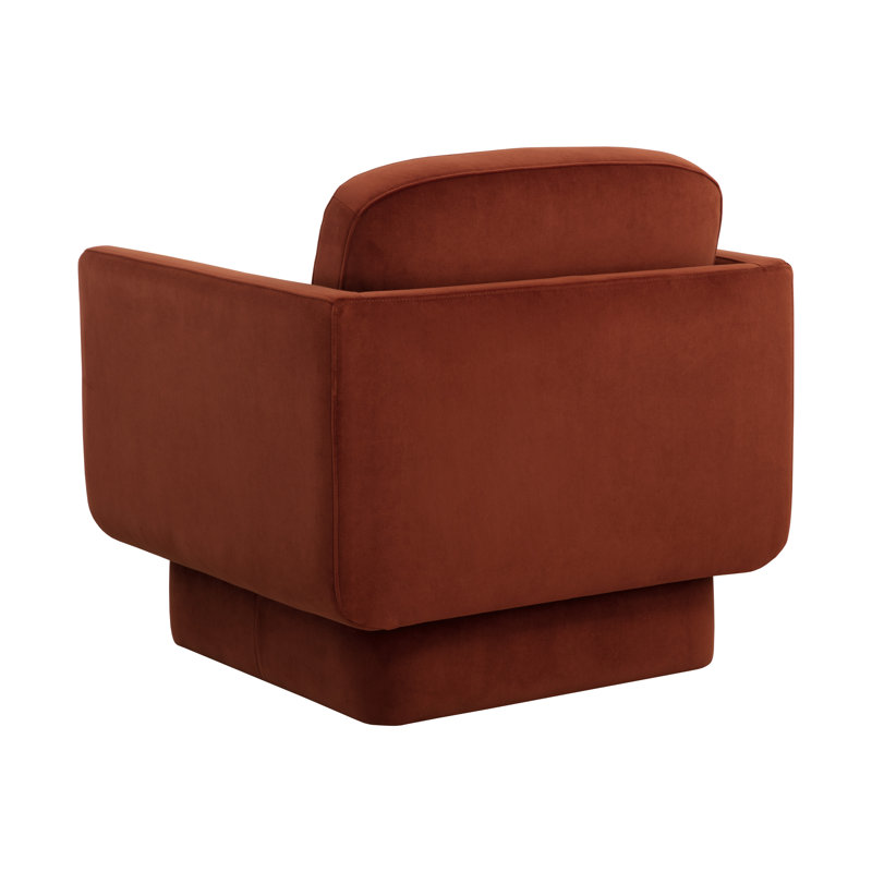 Lounge Chair, Orange Polyester