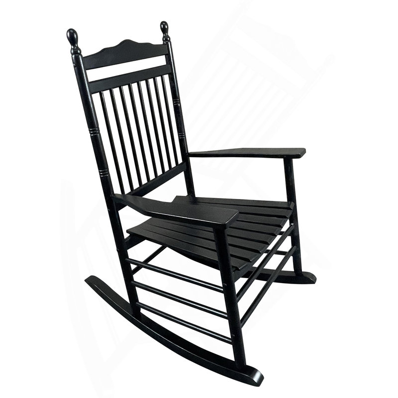 Chaise berçante balcon porche adulte, Noir