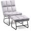 Fauteuil d'appoint avec repose-pieds en métal Endri-862096531-862096559