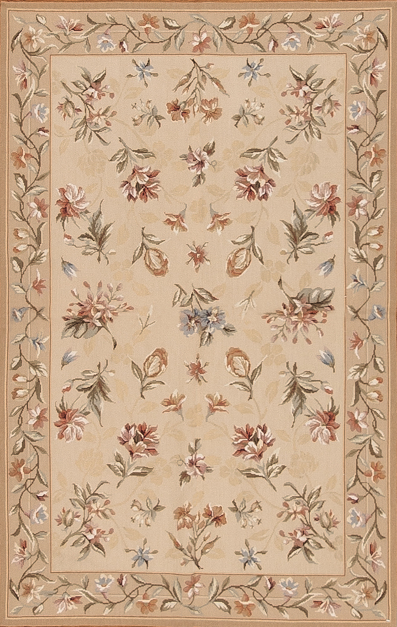 Highland Rug Patterns Samad Rugs Highland Needleworks Floral Handwoven Wool Ivory/Beige Area ...