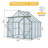 Double Door Polycarbonate Greenhouse Raised Base And Anchor Aluminum Heavy Duty Walk-In Greenhouses For Outdoor Backyard In All Season-123831038-123831041