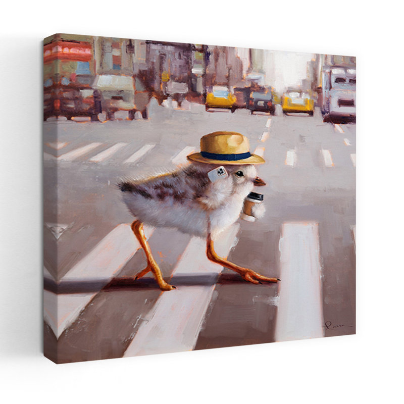 Lève-tôt, art urbain contemporain, H 24 po x l 24 po