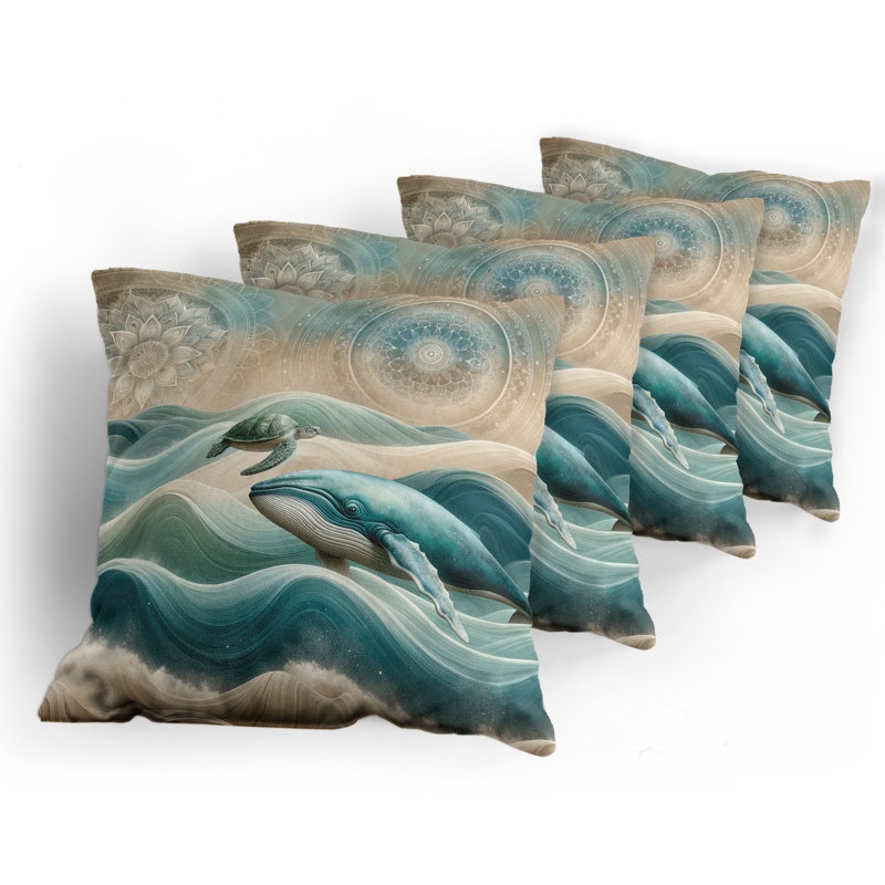 Fabric Reversible Throw Pillow, 18"H x 18"W