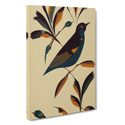 Art Deco Bird No.5 - Wrapped Canvas