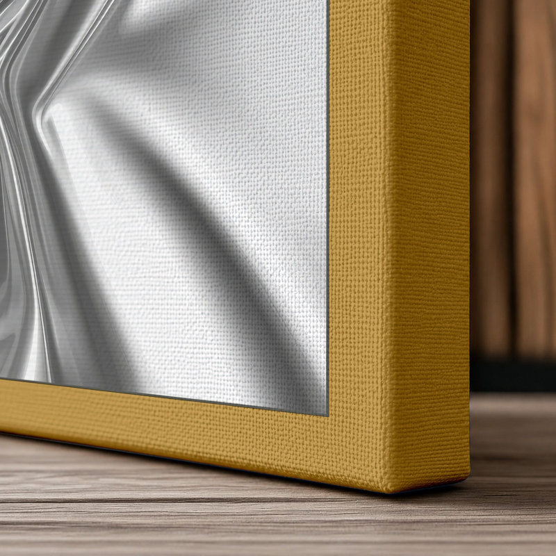 Flowing Forms Minimalist - Wrapped Canvas, 36x24 - 91.4 x 61.0 cm, Ochre Border