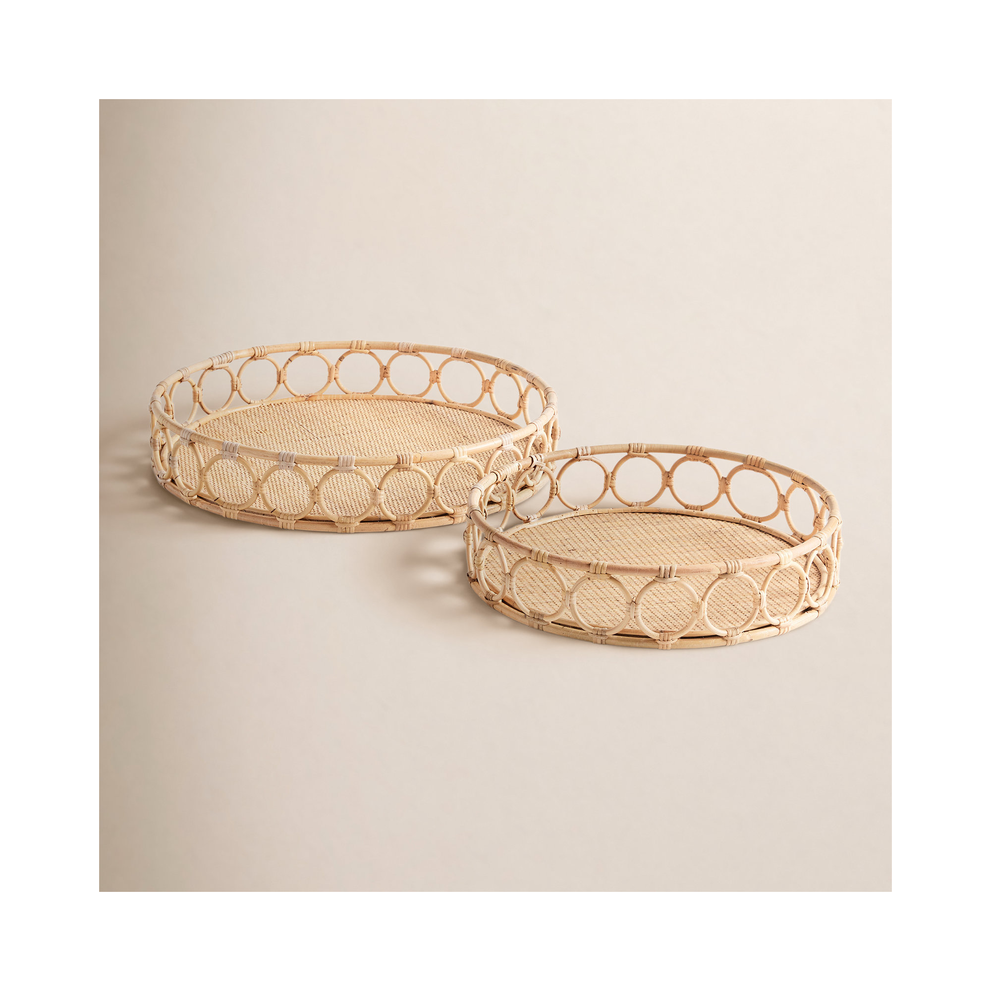 Jalisa Trays, Round, 4" H x 21" W x 21" D
